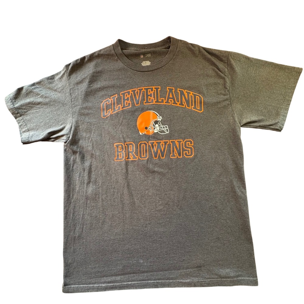 Cleveland Browns NFL T-Shirt Men's Large Gray Graphic Tee EUC Football Fan Gear